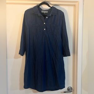 Karen Scott - Blue Cotton Chambray Dress - Women’s Size Medium - Good Condition